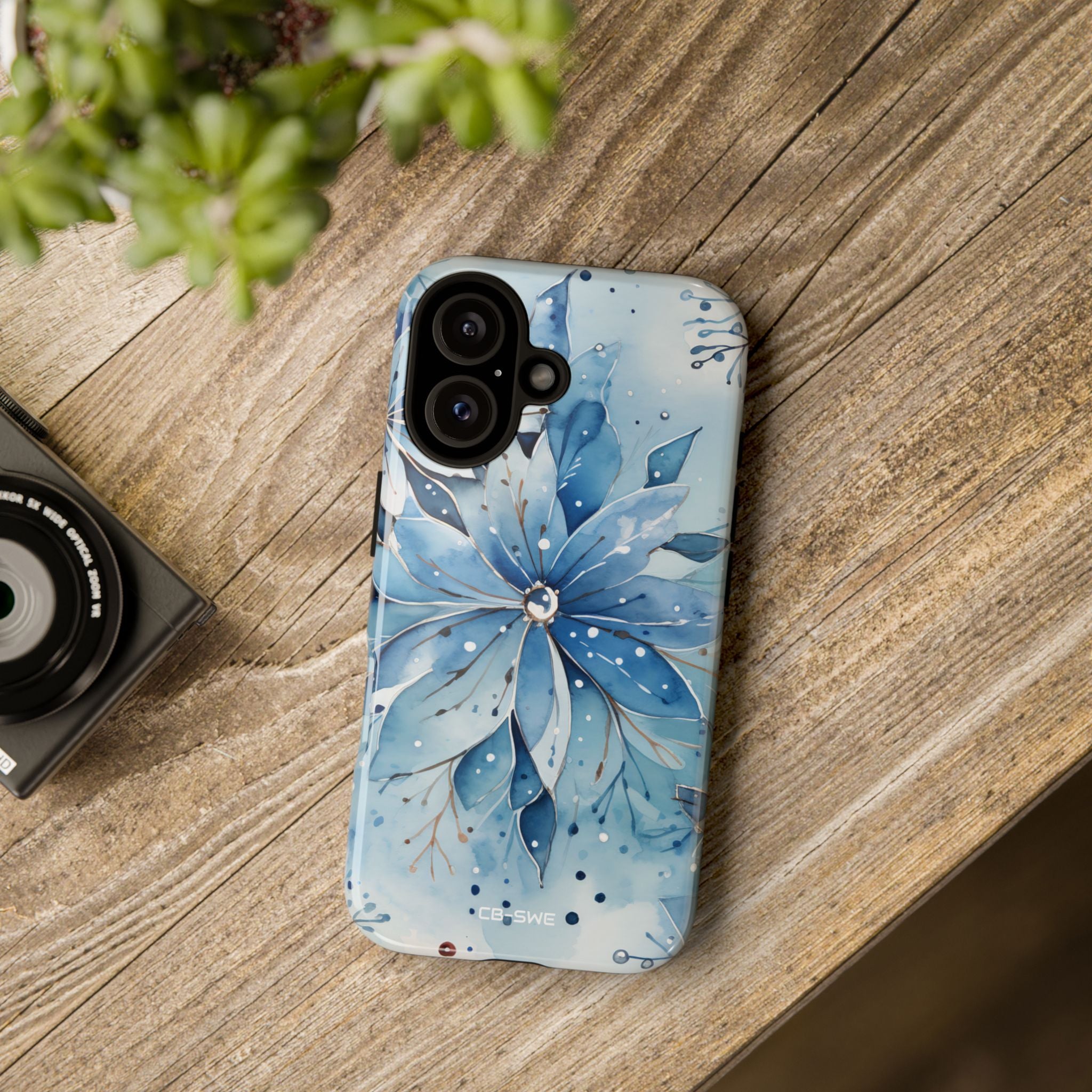 Floral Frost Embrace - iPhone Case