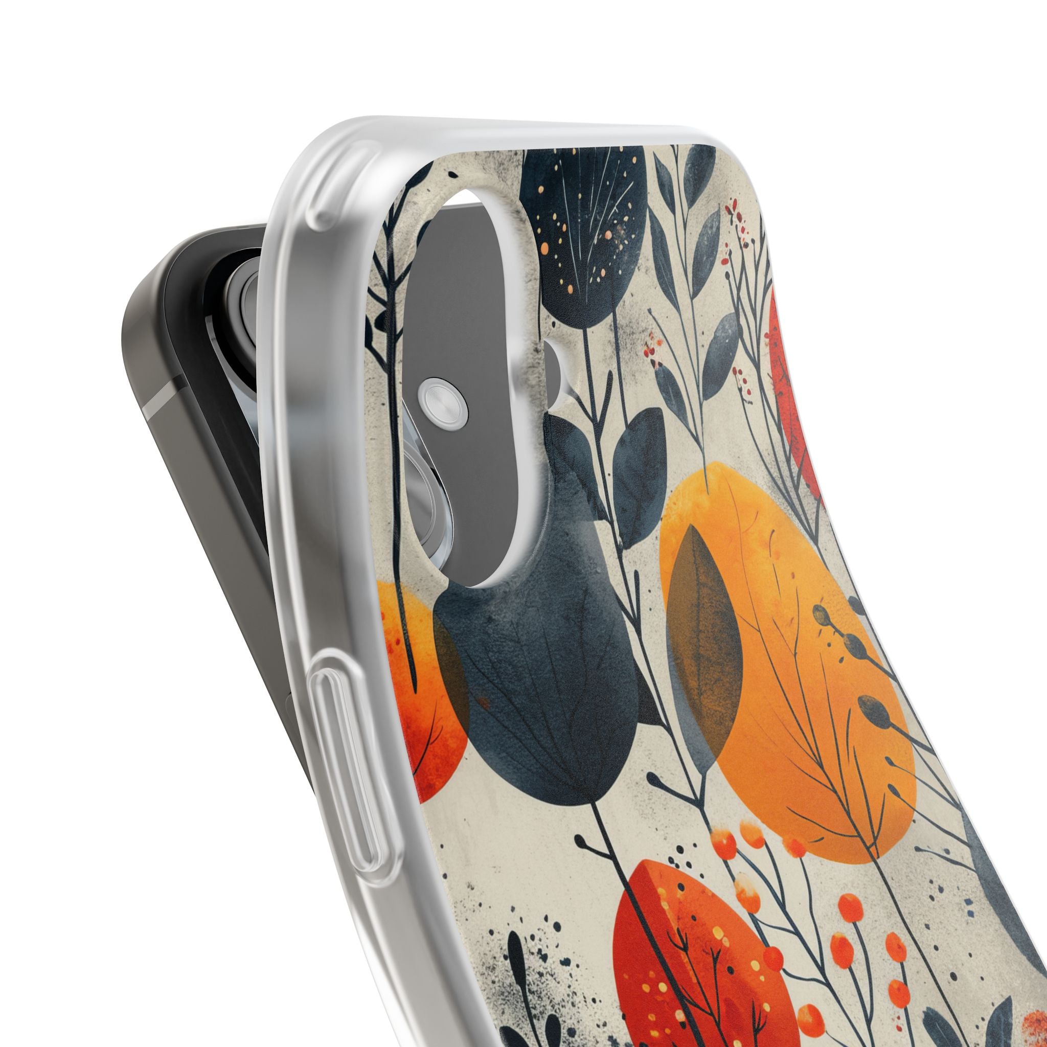 Modern Autumn Leaf Pattern - Flexi iPhone 16 Phone Case