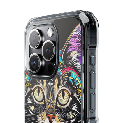 Psychedelic Cat Mirage iPhone Case - Impact