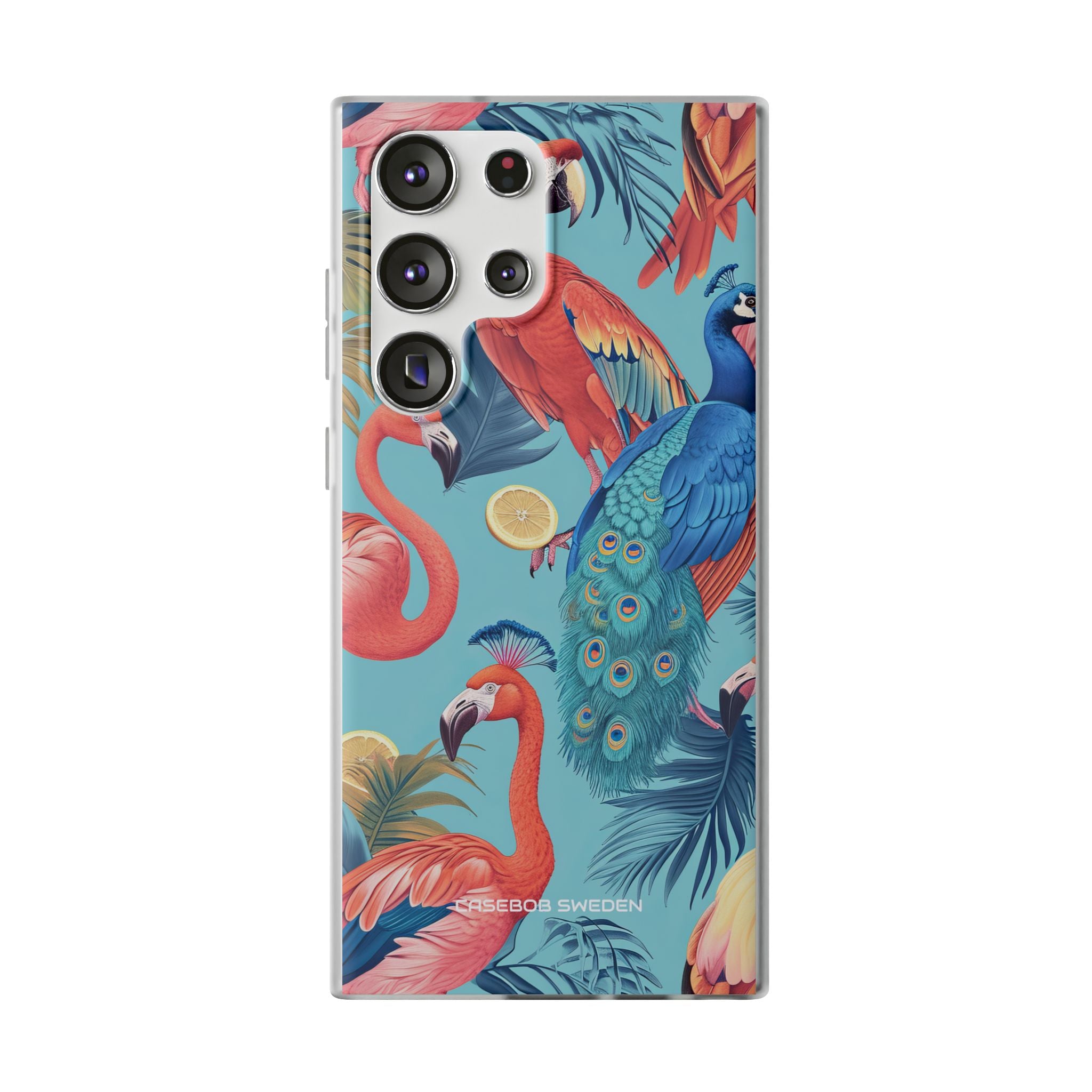 Tropical Flamingo Bliss - Flexi Samsung S23 Phone Case