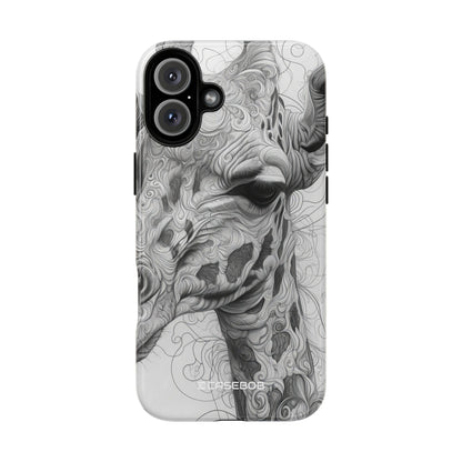 Monochrome Giraffe: Intricate Elegance - for iPhone 16