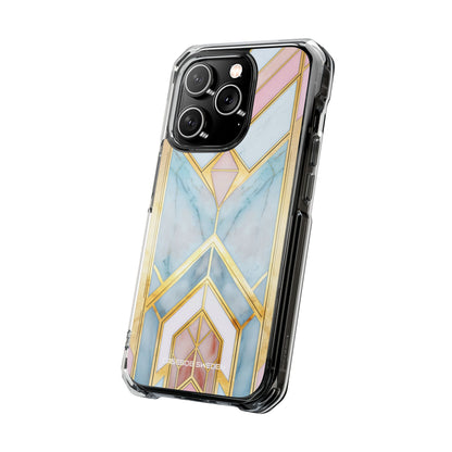 Gold Pink Art Deco - Clear Impact iPhone 14 Phone Case