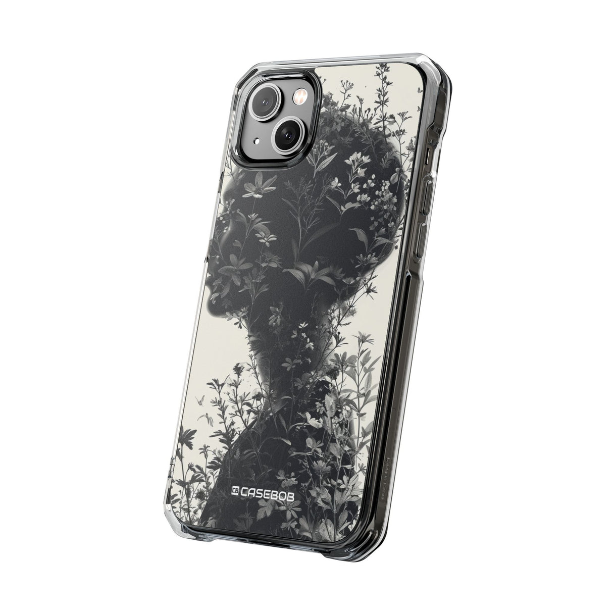 Botanical Silhouette Essence - Phone Case for iPhone (Clear Impact - Magnetic)