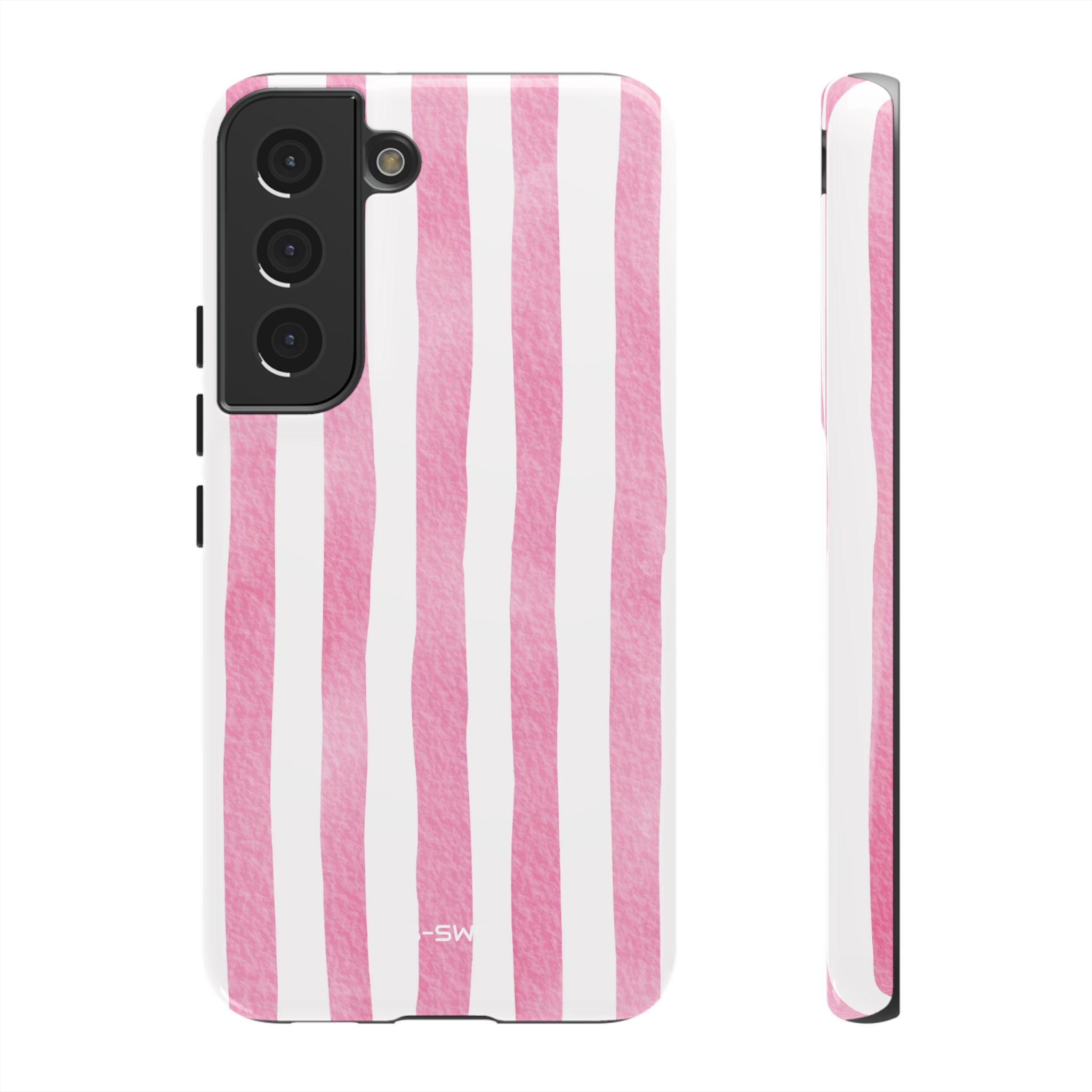 Pink Watercolor Stripes - Samsung Case