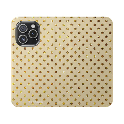Golden Sparkle - iPhone 15 Pro Case - Wallet