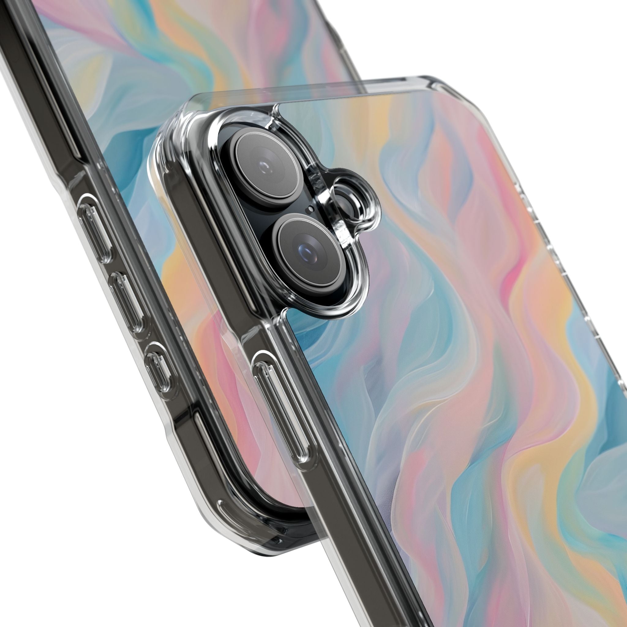 Dreamy Pastel Swirls - Clear Impact iPhone 16 Phone Case