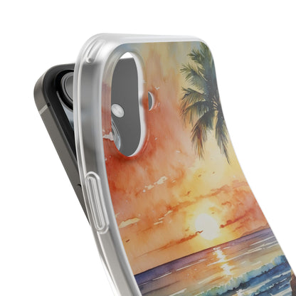 Sunset Palm iPhone 16 Plus Case - Soft
