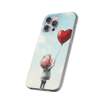 Heart Balloon Glow iPhone 14 Pro Max Case - Soft