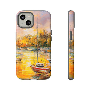 Oil Painting - Harbor View - Protective Phone Case