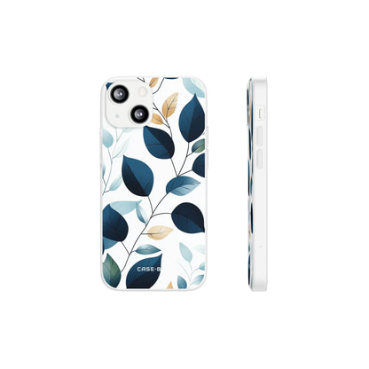 Navy Leaf Veins iPhone 13 mini Case - Soft