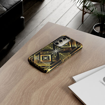 Golden Geometric Opulence Samsung S23 - Tough Phone Case