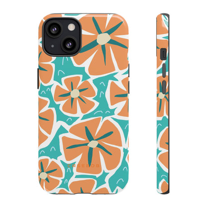 Orange Happy Flower - Protective Phone Case