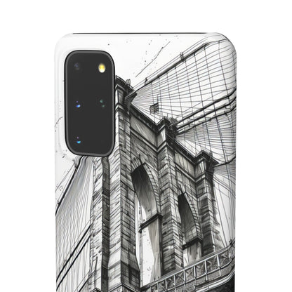 Suspension Bridge Line Art Illustration Samsung S20 - Slim Phone Case