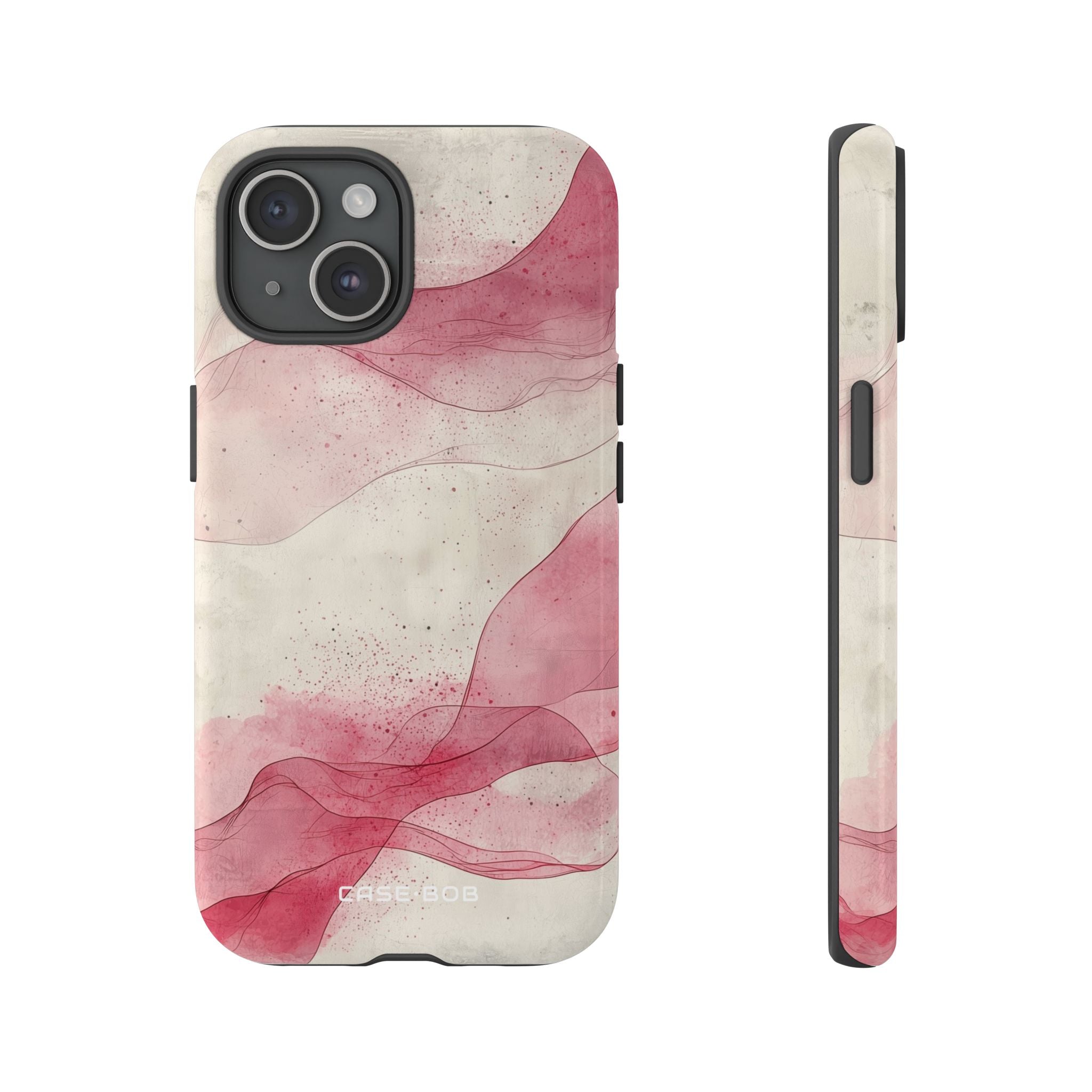 Crimson Waves iPhone 15 Case - Tough