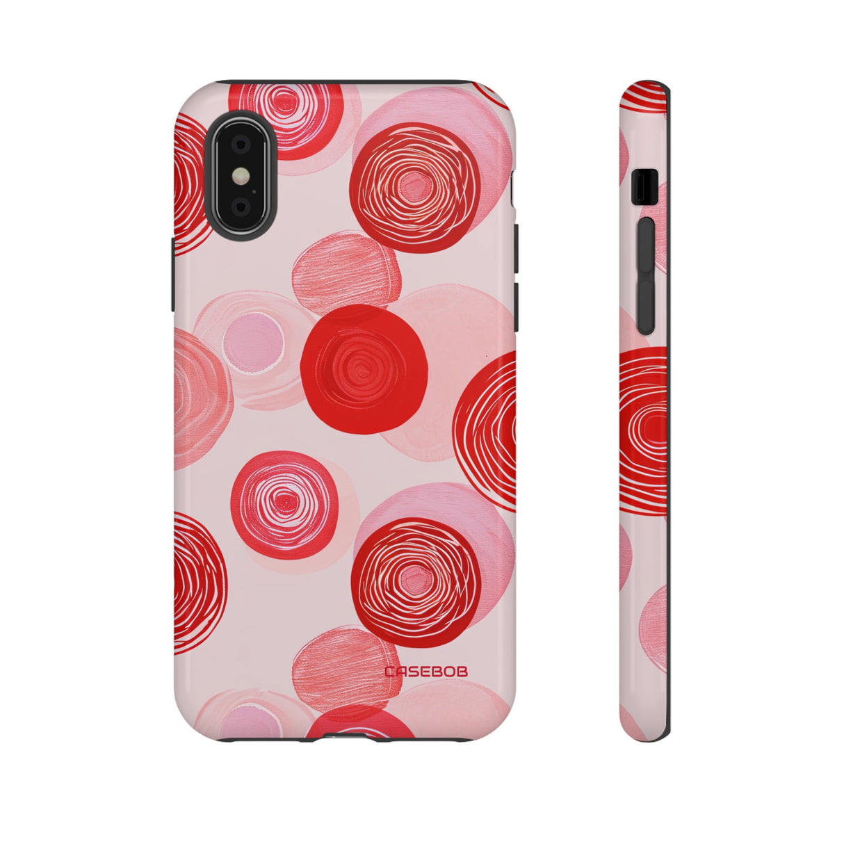 Crimson Circle Minimalism - Protective Phone Case