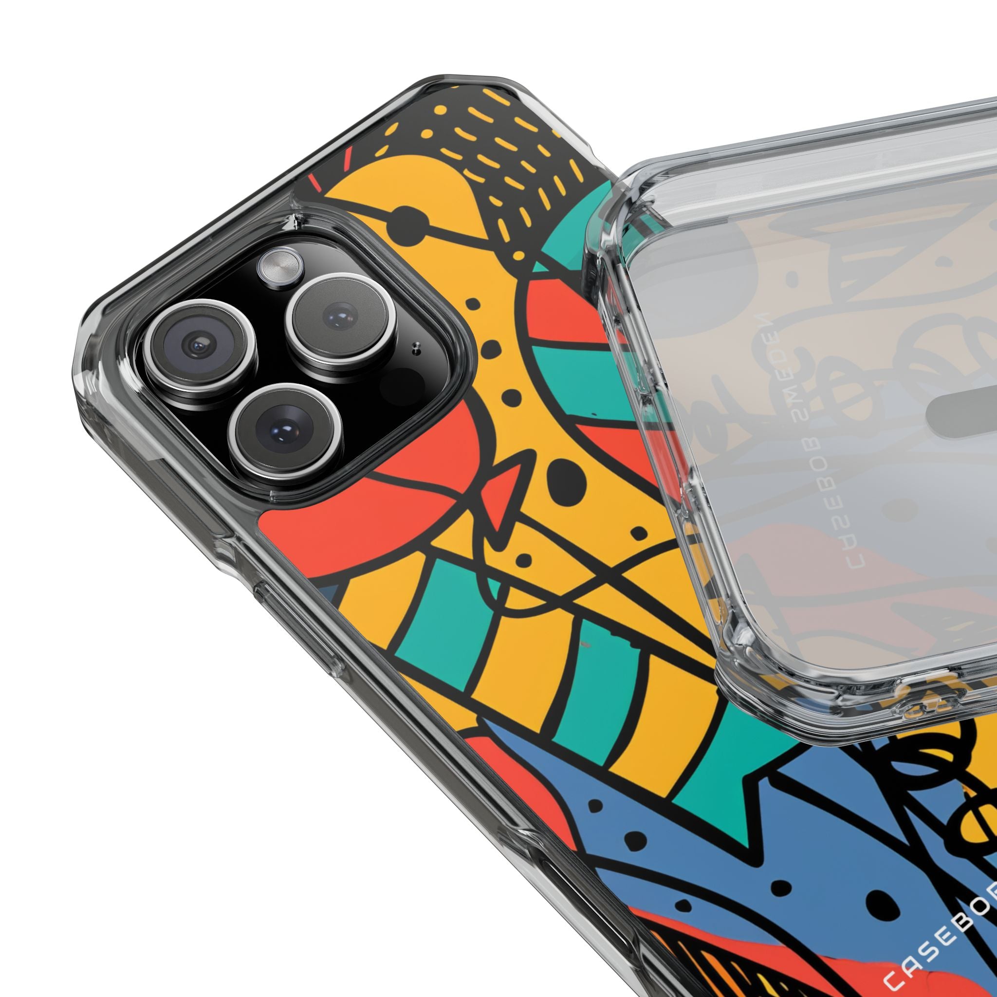 Playful Lines in Motion iPhone 16 - Clear Impact Phone Case