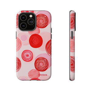 Crimson Circle Minimalism - Protective Phone Case