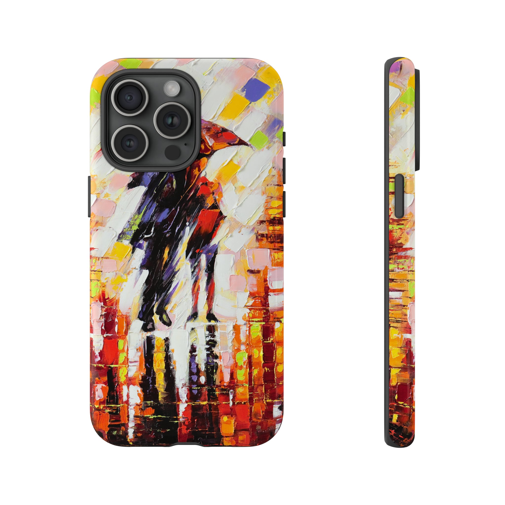 Oil Panting - Enamoured under Umbrella - Protective Phone Case