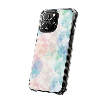 Pastel Geometry Background - Clear Impact iPhone 14 Phone Case