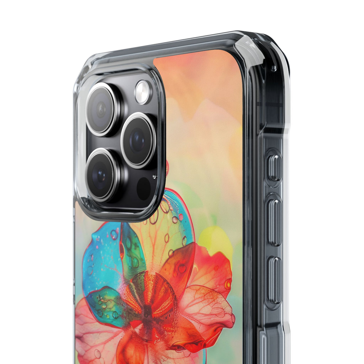 Dreamy Liquid Bloom - Phone Case for iPhone (Clear Impact - Magnetic)