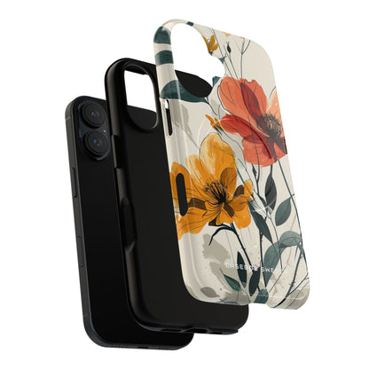 Elegant Floral Harmony iPhone 16 | Tough+ Phone Case