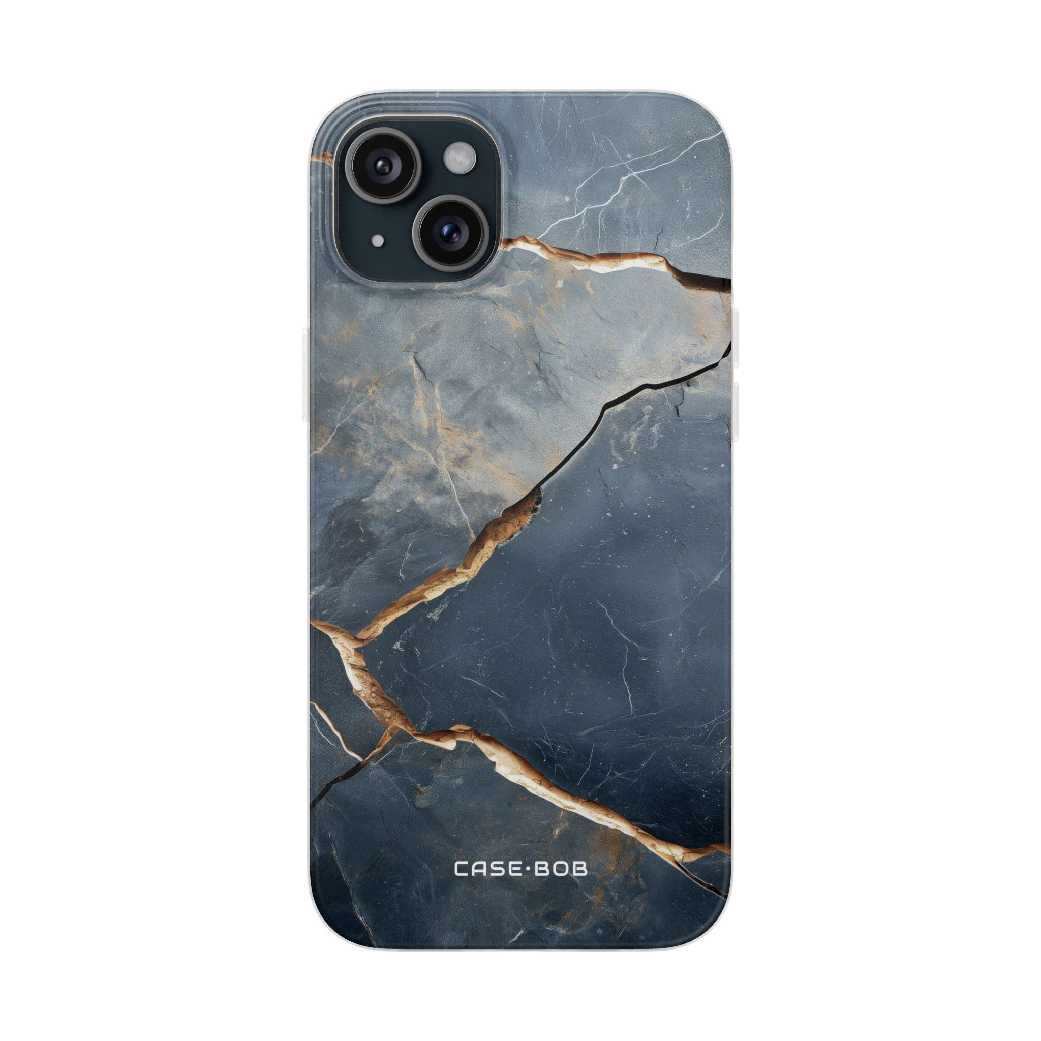 Jagged Vein Navy iPhone 15 Plus Case - Soft