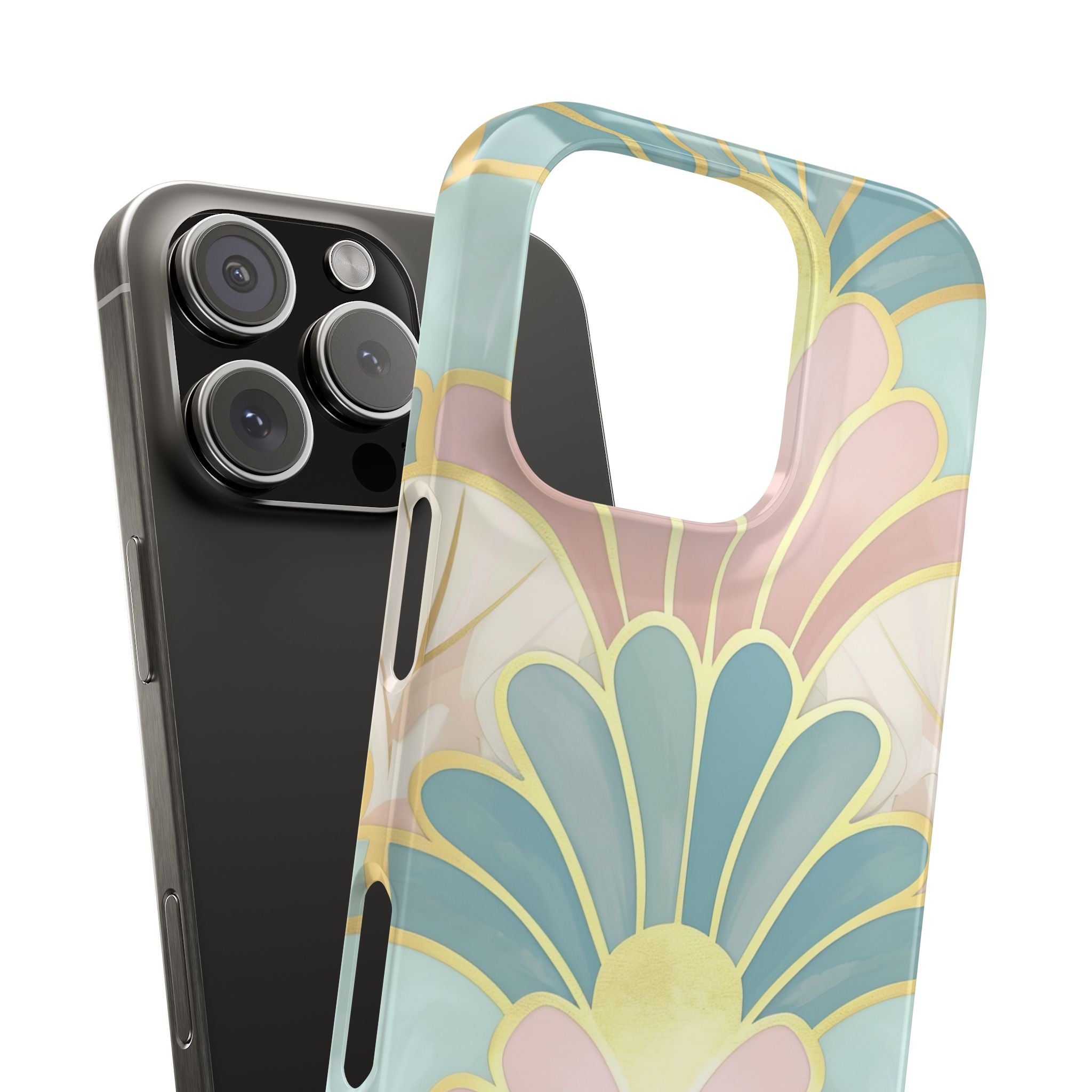 Pastel Deco Elegance - Slim iPhone 16 Phone Case