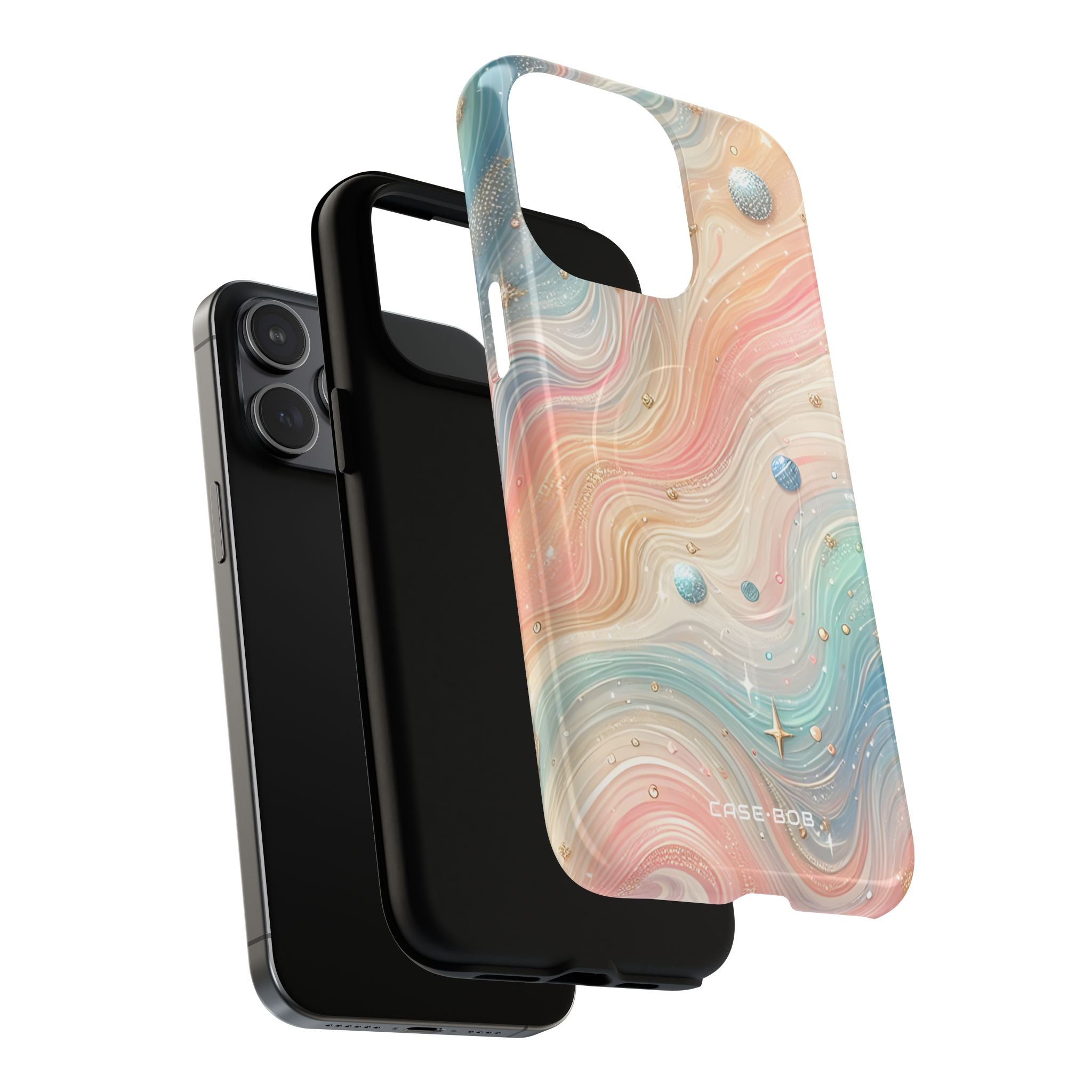 Iridescent Swirls iPhone 15 Pro Max Case - Tough+