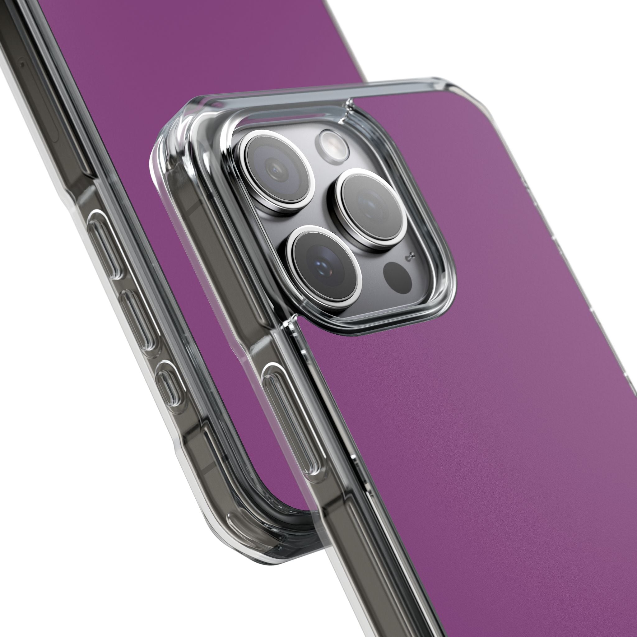 Plum Purple - Clear Impact iPhone 15 Phone Case