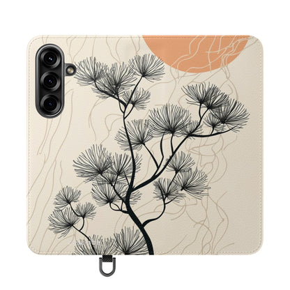 Spiky Tree Sunset - Samsung S25 Case - Wallet