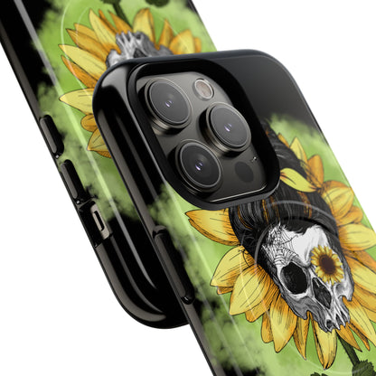 Sunflower Skull iPhone 14 Pro Case - Tough+
