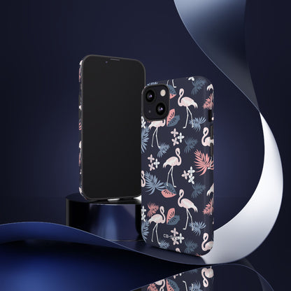 Flamingos Dance Playfully - iPhone Case