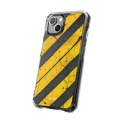 Cracked Hazard Lines iPhone Case - Impact
