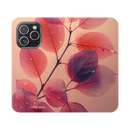 läpinäkyvät lehdet - iPhone 15 Pro -kotelo - lompakko