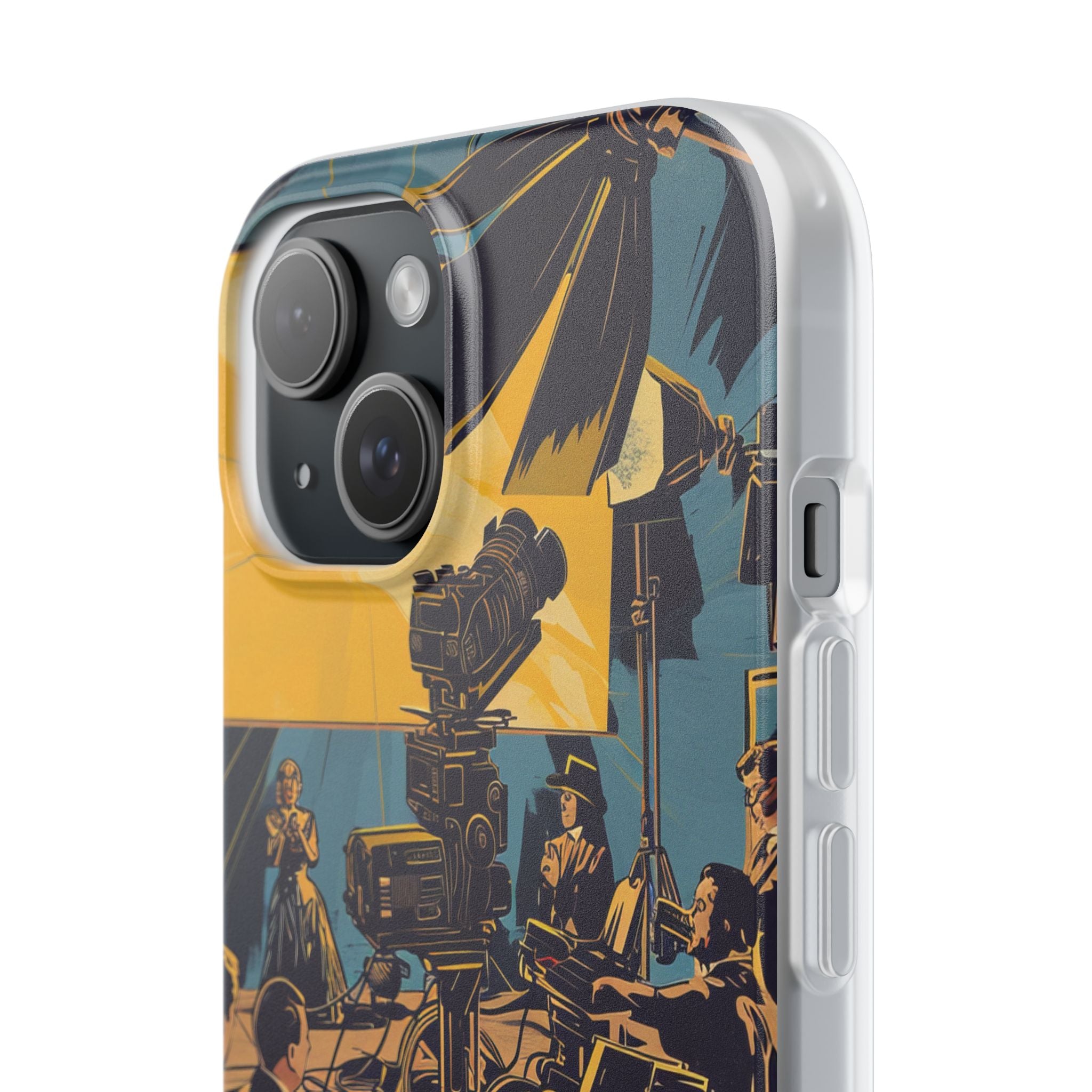 Golden Era Cinematic Spotlight iPhone 15 - Flexi Phone Case