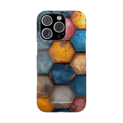 Rustic Geometric Tiles - Slim iPhone 16 Phone Case