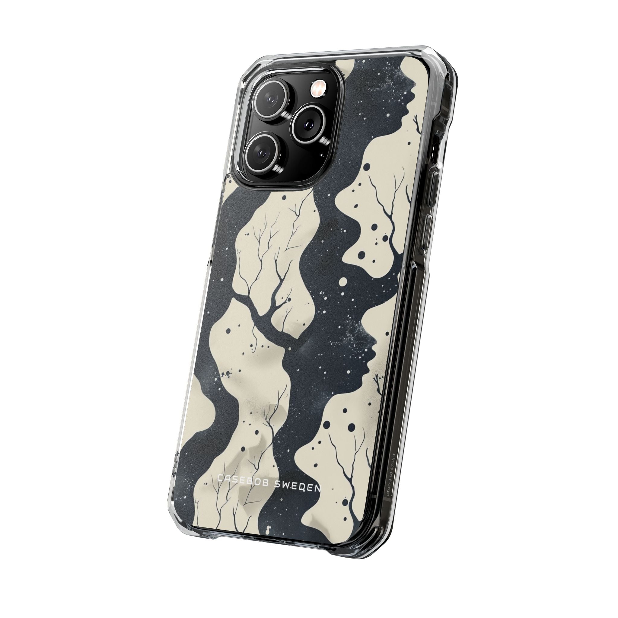 Organic Fluid Silhouettes with Cosmic Depth iPhone 14 - Clear Impact Phone Case