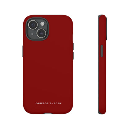 Dark Red iPhone 15 - Tough Phone Case