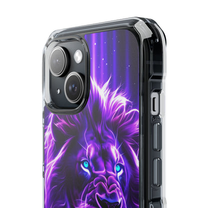 Neon Lion Majesty iPhone Case - Impact