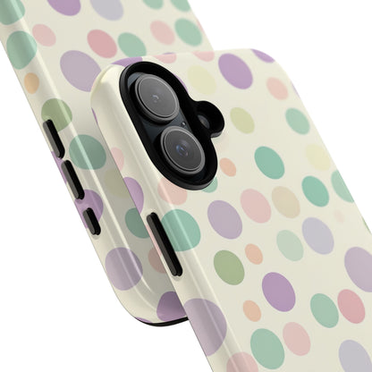 Playful Pastel Polka Dots - Tough iPhone 16 Phone Case