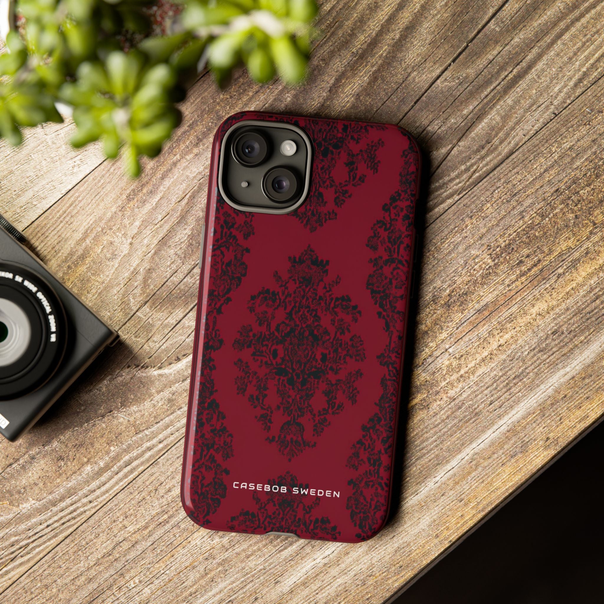 Gothic Crimson Elegance iPhone 15 - Tough Phone Case