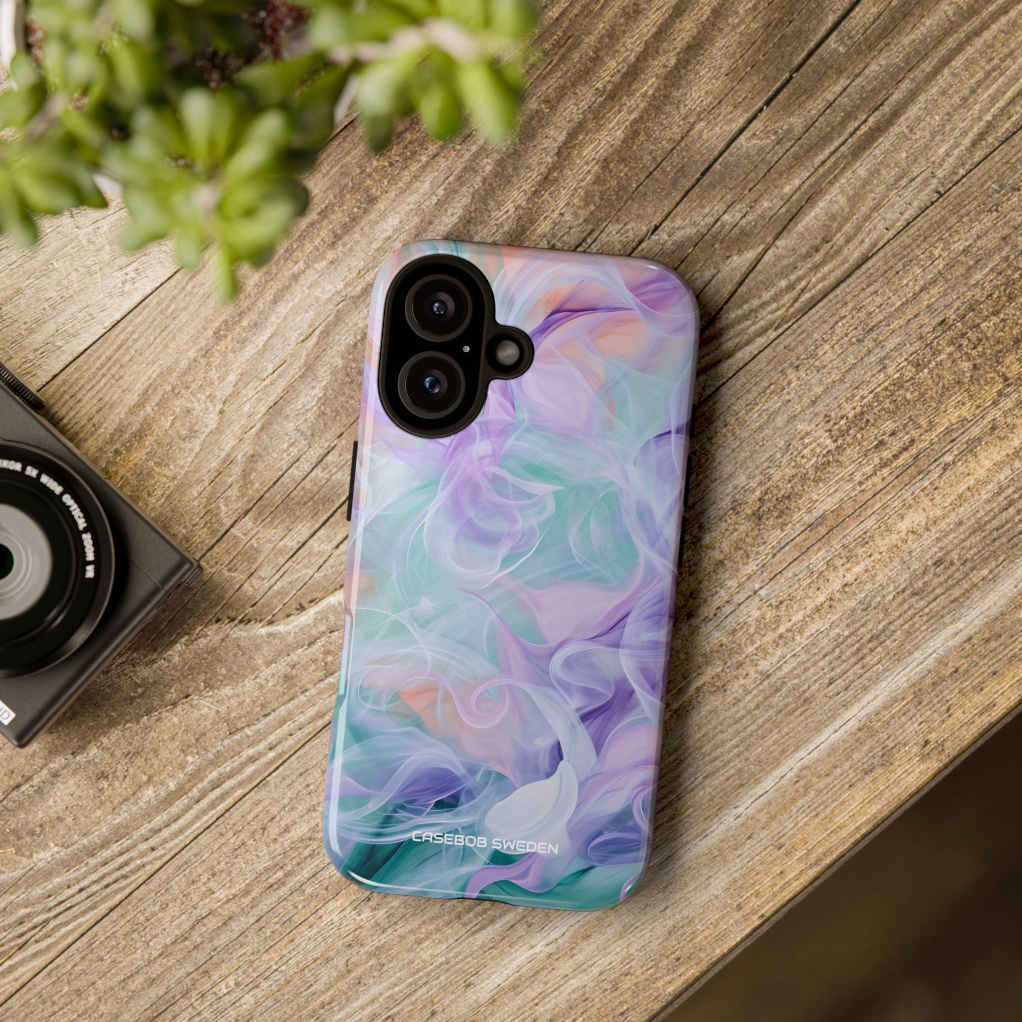 Purple Peach Whirl - Tough iPhone 16 Phone Case