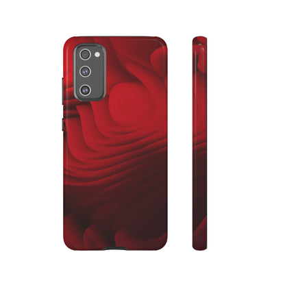 Red Center Waves - Protective Phone Case