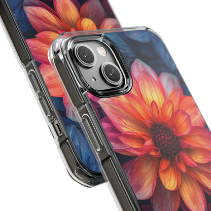 Fiery Bloom Harmony iPhone 14 - Clear Impact Phone Case