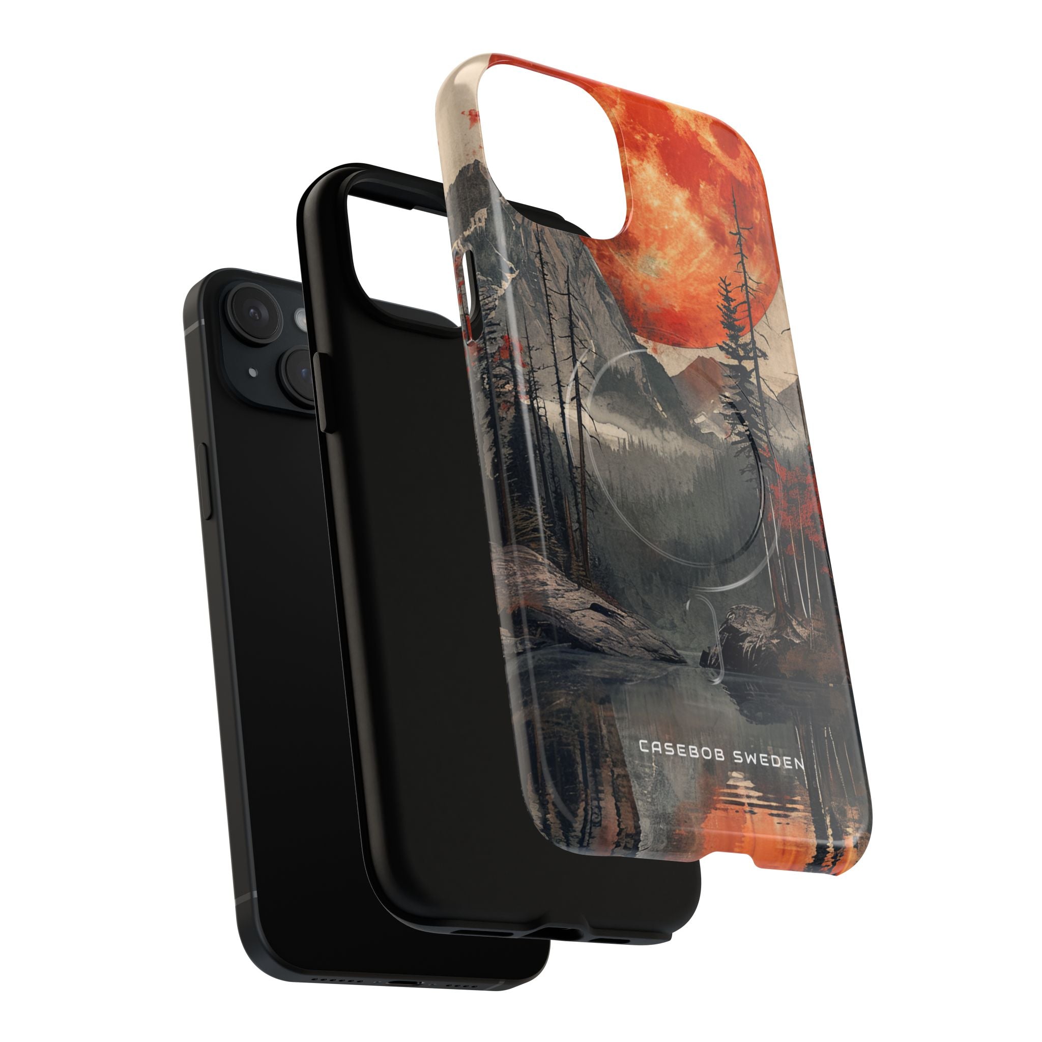 Celestial Glow Over Reflective Landscape iPhone 15 | Tough+ Phone Case