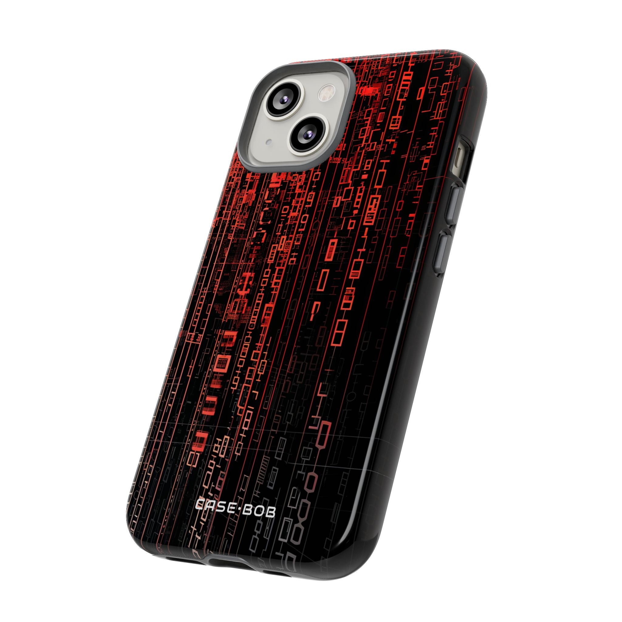 Crimson Glyphs iPhone 14 Case - Tough