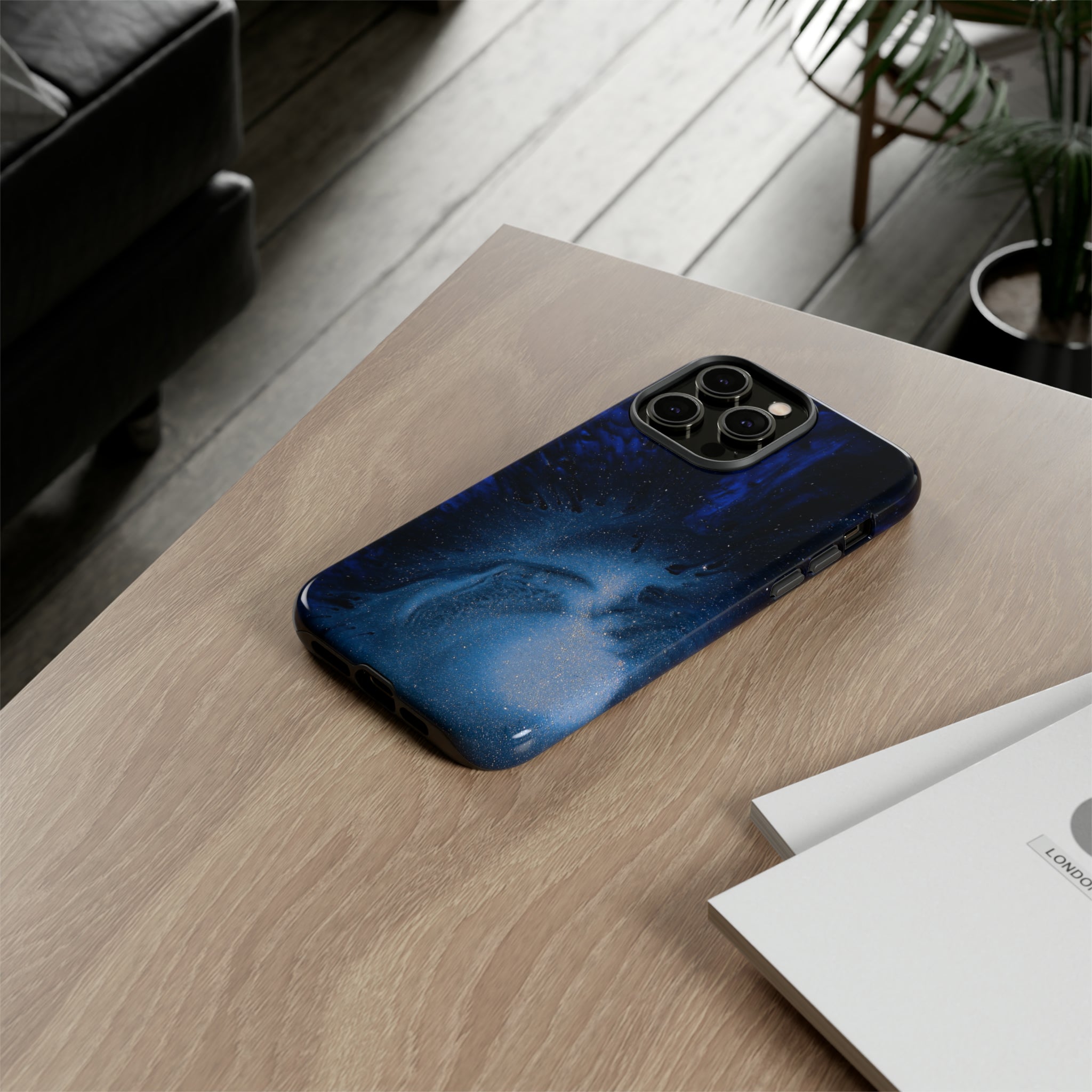 Winter Blue Ink Art - Protective Phone Case