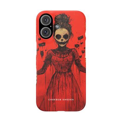 Haunting Scarlet Descent iPhone 16 - Slim Phone Case