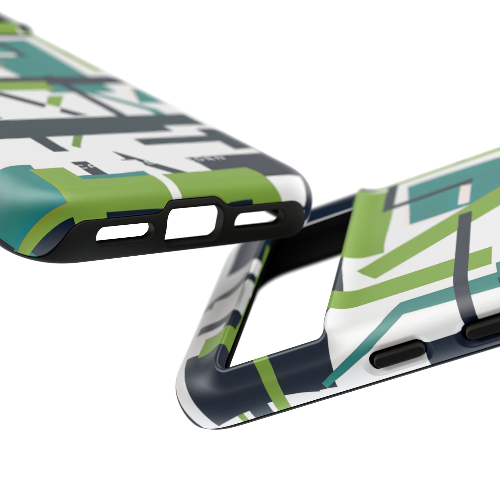 Green Geometry Glide Google Pixel 8 - Tough Phone Case