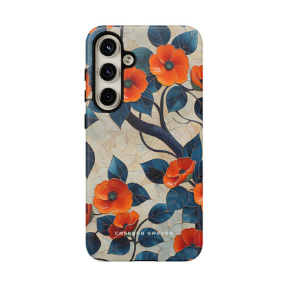 Orange Blossoms Mosaic Harmony Samsung S24 - Tough Phone Case